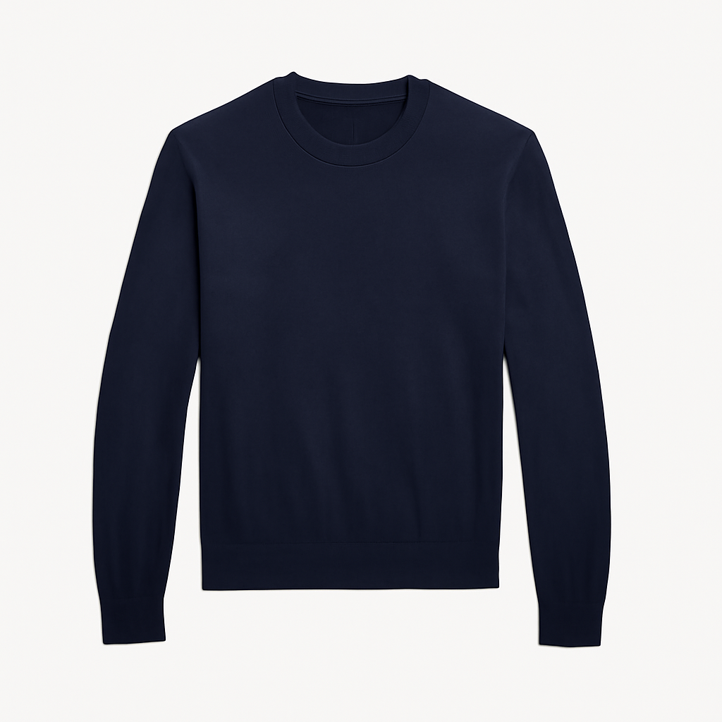 Baumwoll-Kaschmir-Pullover Rundhals