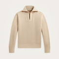 Pullover mit Waffelstrick aus Wolle und Baumwolle