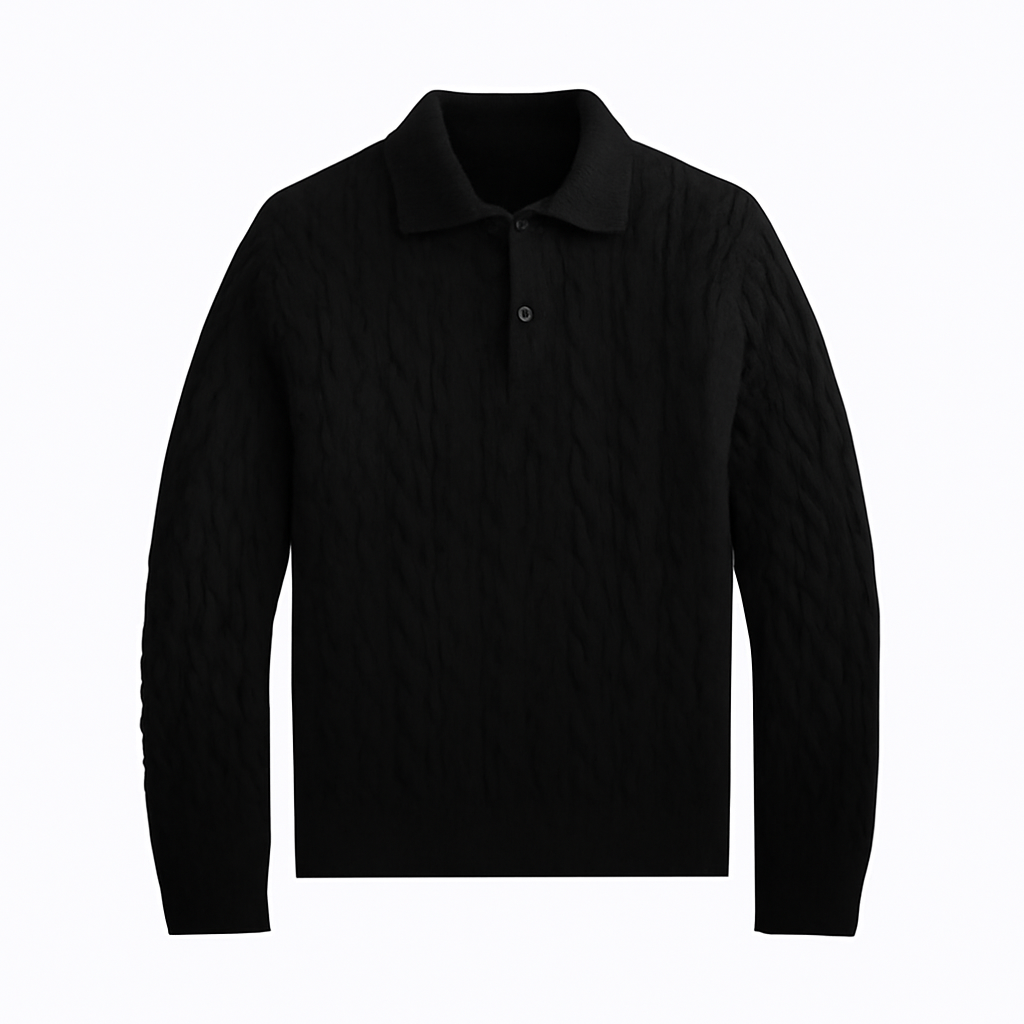 Woll-Kaschmir-Pullover mit Zopfmuster II